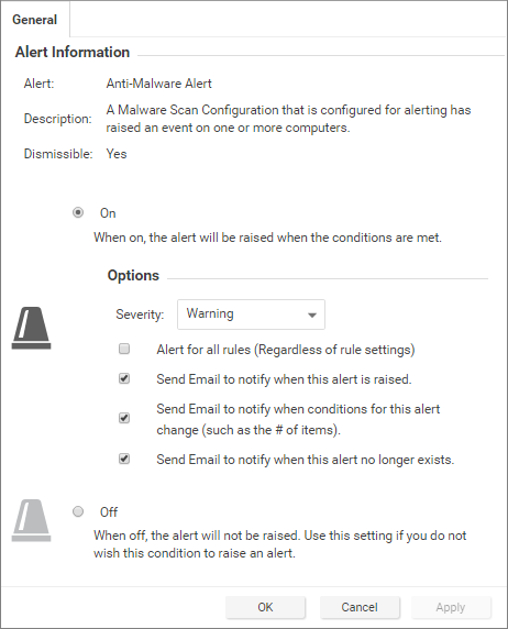 Alert Information dialog box